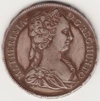 1741 Монета Австро-Венгрия 1741 год 1 талер Мария Терезия Серебро Ag 875  VF