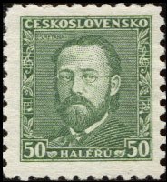(1934-82) Марка Чехословакия "Б. Сметана"    50 лет со дня смерти Б. Сметаны II Θ