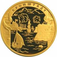 (003ммд) Монета Россия 2003 год 1000 рублей "Кронштадт"  Золото Au 999  PROOF