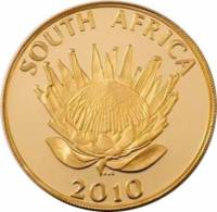 (№2010) Монета Южная Африка 2010 год 25 Rand (Нобелевского Лауреата - Писателя Надин Гордимер)