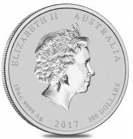 (№2017) Монета Австралия 2017 год 300 Dollars (Год петуха)
