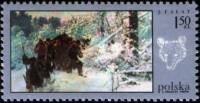 (1968-074) Марка Польша "Возвращение с медведем"   Охота в живописи I Θ