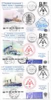 2012-год Почтовая карточка с литерой В Россия Музей Арктики и Антарктики Ледоколы   3 шт   Спацгашен