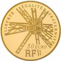 (№2009km1604) Монета Франция 2009 год 50 Euro (Гюстав Эйфель)