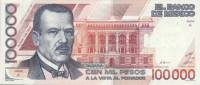 (№1988P-94a.1) Банкнота Мексика 1988 год "100,000 Pesos"