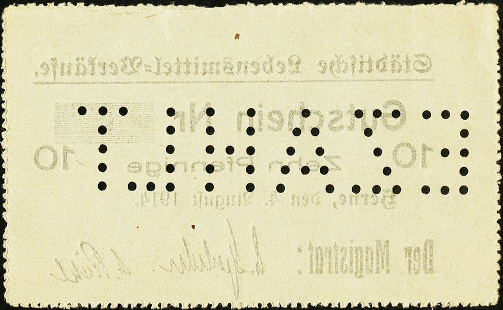 (№1914) Банкнота Германия 1914 год &quot;10 Pfennig&quot;