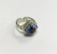 Перстень "Финифть", серебрение (сост. на фото)