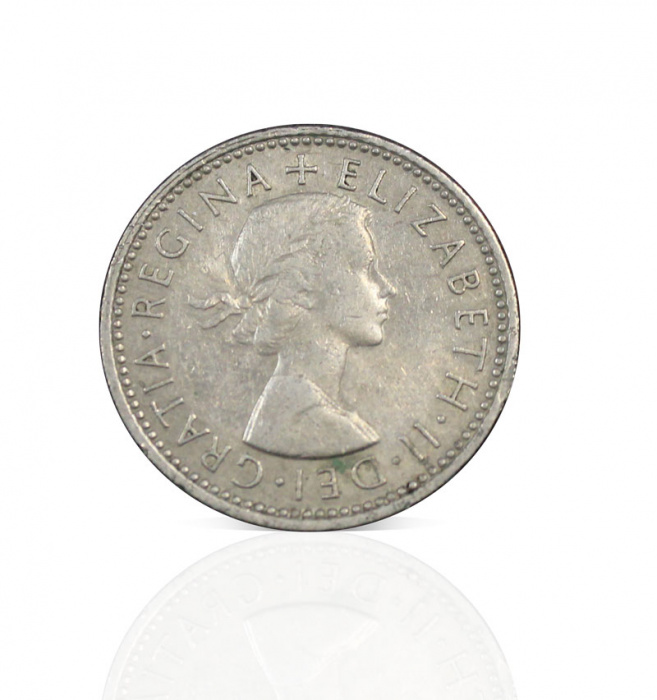 (1965) Монета Великобритания 1965 год 1 шиллинг &quot;Елизавета II&quot;  Английский герб Медь-Никель  XF