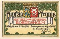 (№1921) Банкнота Германия 1921 год "50 Pfennig"