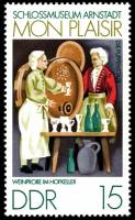 (1974-073) Марка Германия (ГДР) "Дегустация вина"    Музей Арнштадта  III Θ