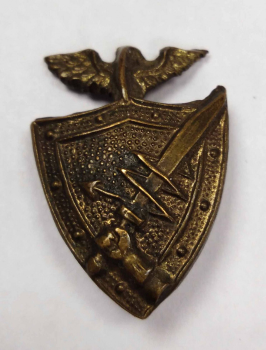 Знак в петлицу, петличная эмблема бронетанковых войск РККА, 1922 (24) г., металл (сост. на фото)