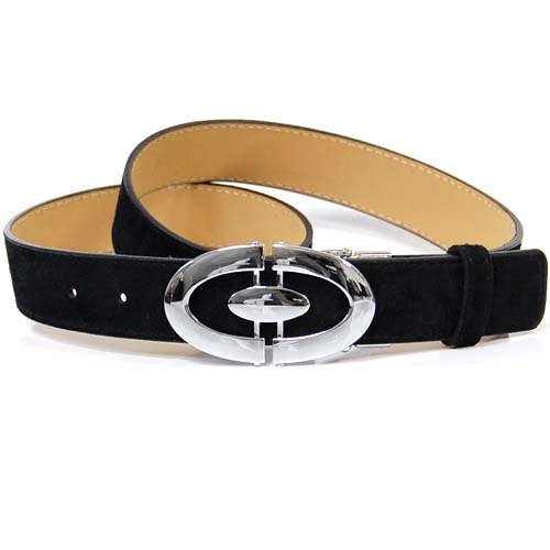 Ремень женский. Замшевый. Ширина - 3,5 см, чёрный.