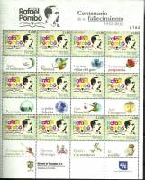 (№2012-2776) Лист марок Колумбия 2012 год "Рафаэль Помбо 18331912", Гашеный