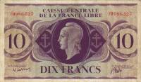 (№1941P-11a) Банкнота Экваториальная Африка 1941 год "10 Francs"