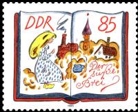 (1985-082) Марка Германия (ГДР) "Сказка (5)"    Братья Гримм, 200 лет III O