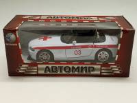 Модель авто 1:32 Скорая помощь Автомир в коробке инерция звук дверки открываются