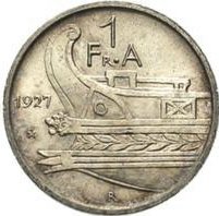 (№1927km6) Монета Албания 1927 год 1 Frang Ar