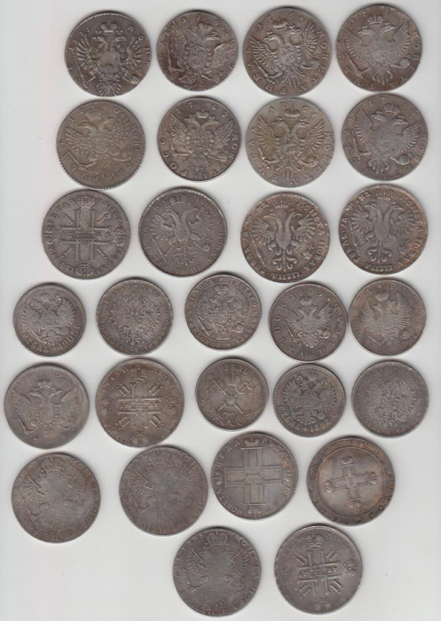 Набор копий редких монет Российской Империи (28 штук)