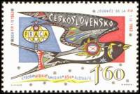 (1962-047) Марка Чехословакия "Птица"    День филателии III Θ