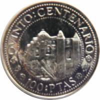 (1990) Монета Испания 1990 год 100 песет "500-летие открытия Америки"   PROOF