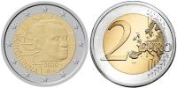 2020 Монета Финляндия 2020 год 2 евро Вяйнё Линна  Биметалл  UNC