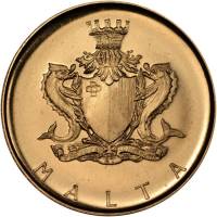() Монета Мальта 1972 год 10  ""   Биметалл (Платина - Золото)  UNC