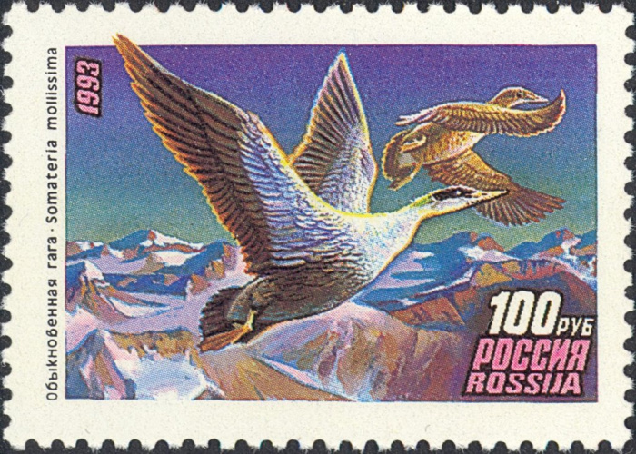(1993-038-40) Лист марок (9 м 3х3) Россия &quot;Утки&quot; , III O