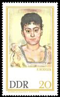 (1967-018) Марка Германия (ГДР) "Портрет девушки"    Галерея, Дрезден II Θ