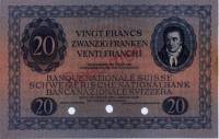 (№1926P-38b) Банкнота Швейцария 1926 год "20 Franken/Francs/Franchi"