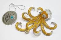 Сувенир Осьминог 8*8 см металл лак кристаллы Сваровски США 