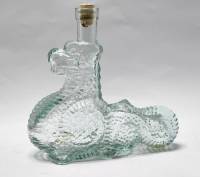 Сувенир Штоф Бутылка с пробкой Дракон стекло 20 см.