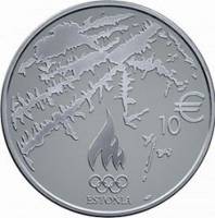 (2014) Монета Эстония 2014 год 10 евро "XXII Зимняя Олимпиада Сочи 2014"  Серебро Ag 925  PROOF