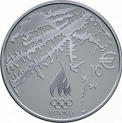 (2014) Монета Эстония 2014 год 10 евро &quot;XXII Зимняя Олимпиада Сочи 2014&quot;  Серебро Ag 925  PROOF