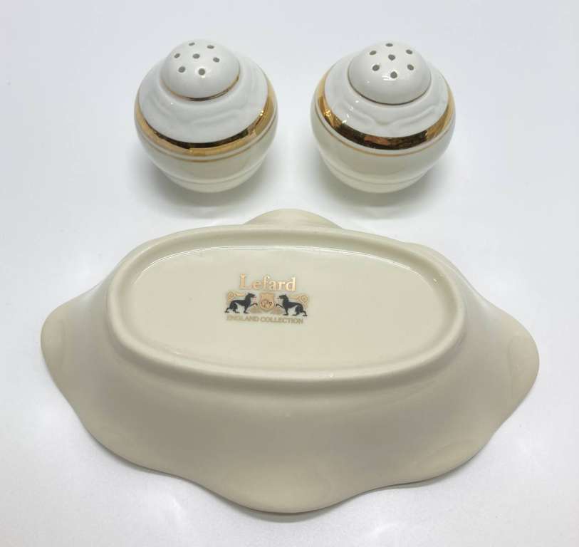 Блюдо Лефард + солонки, фарфор