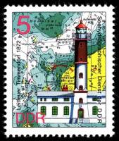 (1975-037) Марка Германия (ГДР) "Лейтфойер Тиммендорф"    Маяки III Θ