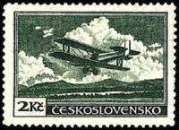 (1930-010b) Марка Чехословакия "Перф. 12¼:13¾"    Самолеты над различными пейзажами III Θ
