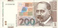 Банкнота Хорватия 2002 год 200 кун Степан Радич   UNC