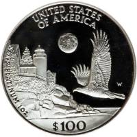 (1998) Монета США 1998 год 100 долларов   Платина (Pt)  UNC