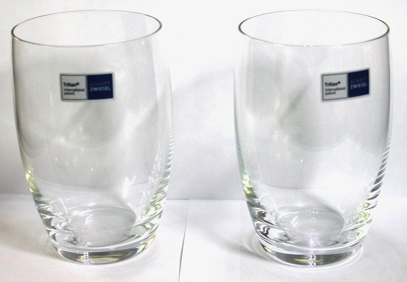 Набор стаканов для воды, 2 шт., стекло, 11*7см., технология Tritan, Германия (новый)