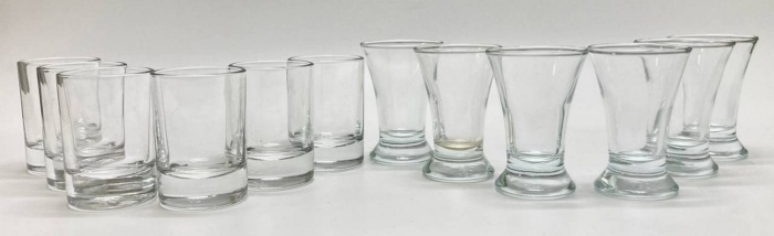 Стопки, стекло, 12 шт (6+6)