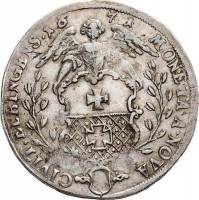 (№1671) Монета Польша 1671 год frac12; Talar (Эльблонг)