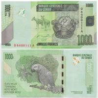 2005 Банкнота Дем Республика Конго 2005 год 1 000 франков Попугай   UNC