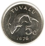(№1976km3) Монета Тувалу 1976 год 5 Cents