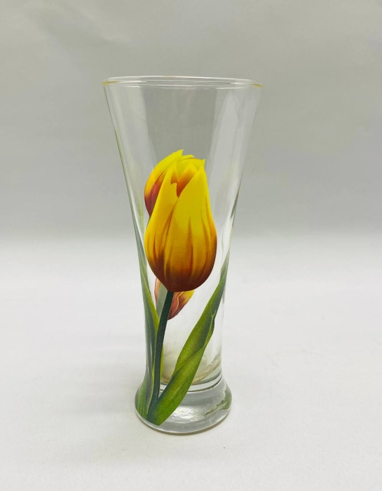 Ваза тюльпаны, стекло