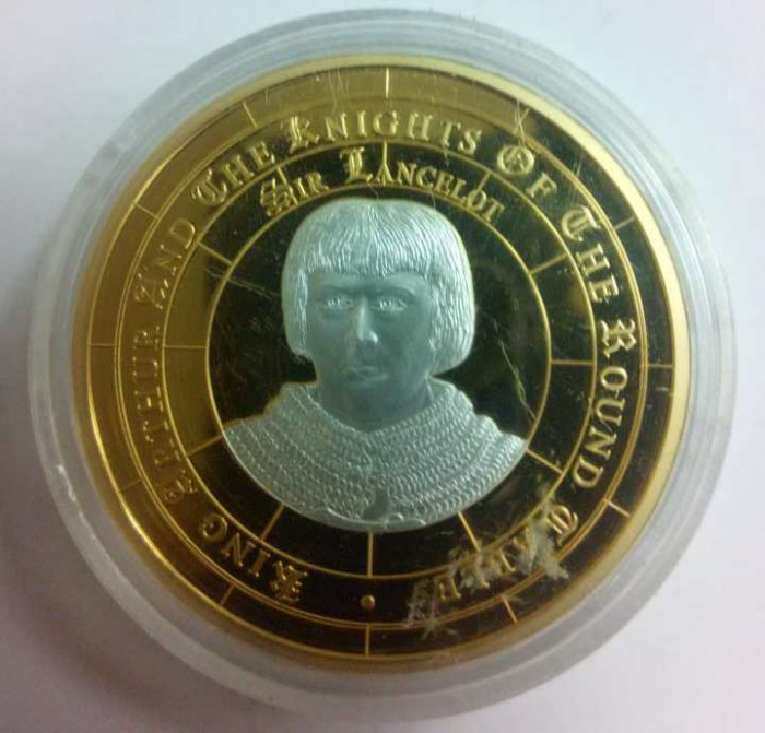 Сувенирная монета &quot;Сэр Ланселот&quot;, UNC (см. фото)