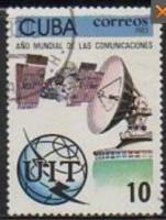 (1983-061) Марка Куба "Спутниковая антенна"    Всемирный год связи III Θ