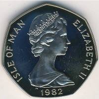() Монета Остров Мэн 1981 год 50 пенсов ""  Медь-Никель  UNC