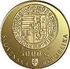(№1999km54) Монета Словакия 1999 год 5,000 Korun (500-летие - Кремница монетный двор)