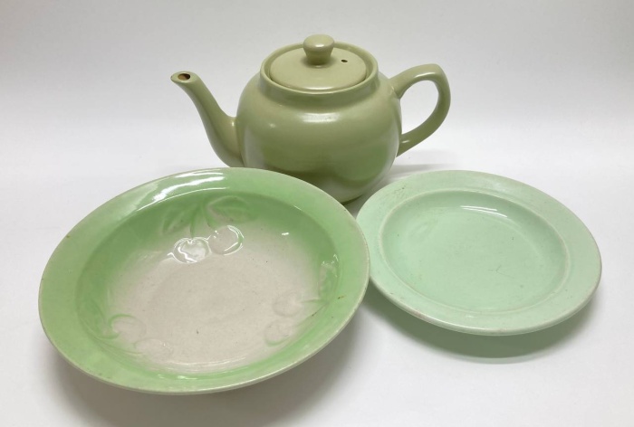 Чайник заварочный + тарелка + пиала, керамика