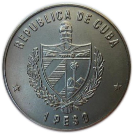 (1981) Монета Куба 1981 год 1 песо &quot;Колибри-пчёлка&quot;  Медь-Никель  UNC
